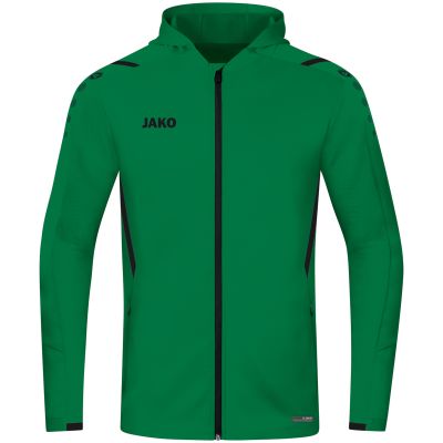 Trainingsjacke Challenge mit Kapuze sportgrün/schwarz 