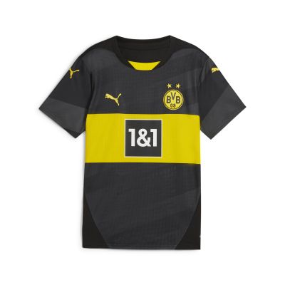 BVB Away Jersey Replica Jr PUMA Black-Faster Yellow 